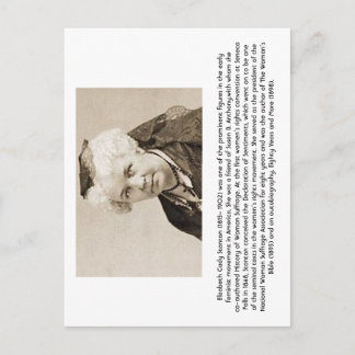 Elizabeth Cady Stanton - Feminist Postkarte