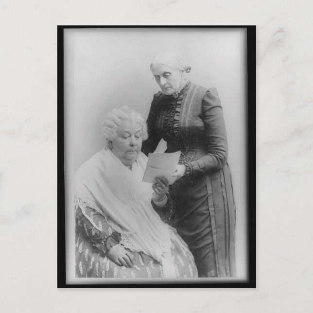 Elizabeth Cady Stanton und Susan B. Anthony Postkarte (Vorderseite)