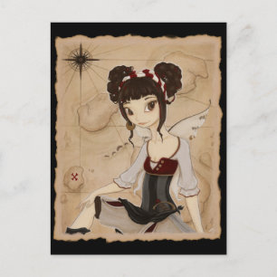 Elizabeth - Fairy-Pirate-Postkarte Postkarte