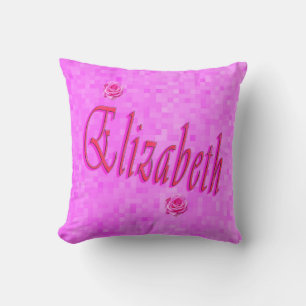 Elizabeth Girls Name Logo, Kissen