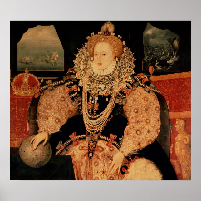 Elizabeth I., Portrait Armada, c.1588 Poster (Vorne)
