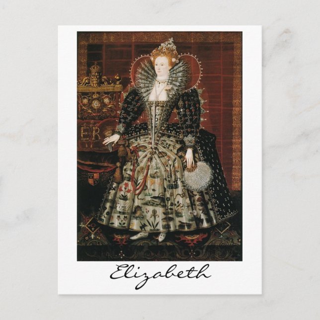 Elizabeth I Postkarte (Vorderseite)