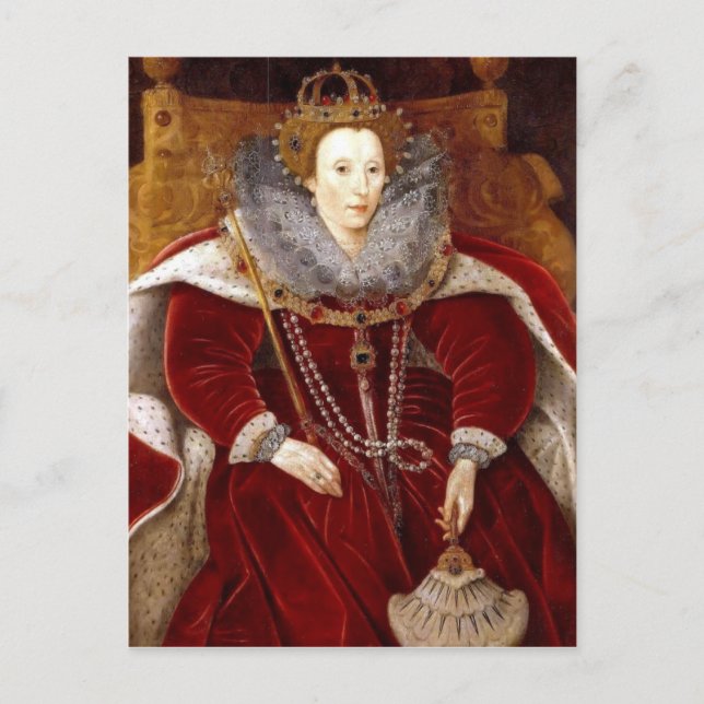 Elizabeth I Red Robes Postkarte (Vorderseite)