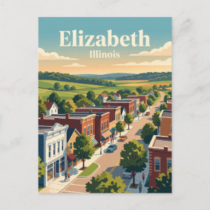 Elizabeth, Illinois Postkarte