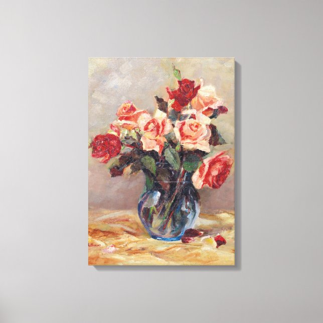 Elizabeth J. Grafin von Attems Stilllife mit Ros Leinwanddruck (Vorderseite)