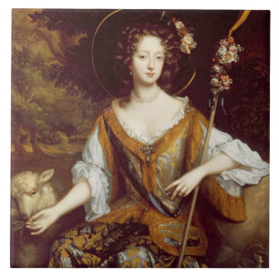 Elizabeth Jones, Gräfin von Kildare, c.1684 (Öl Fliese
