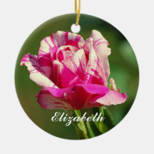 Elizabeth Peppermint Weihnachtsfeier Rose Ornament