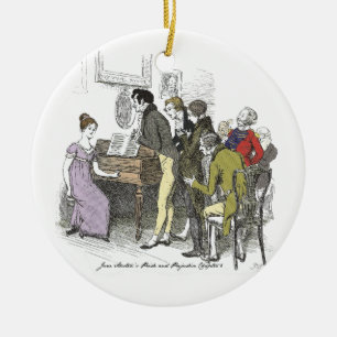 Elizabeth Performs - Jane Austen Pride & Prejudice Keramik Ornament
