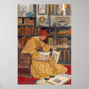Elizabeth Shippen Green - The Library Poster