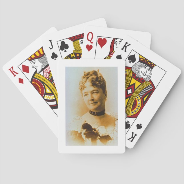 Elizabeth-Speck Custer (1842-1933) Ehefrau General Spielkarten (Rückseite)