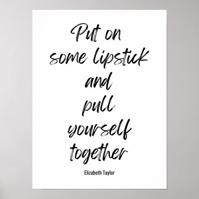 Elizabeth Taylor Motivierend Zitate Poster (Vorne)