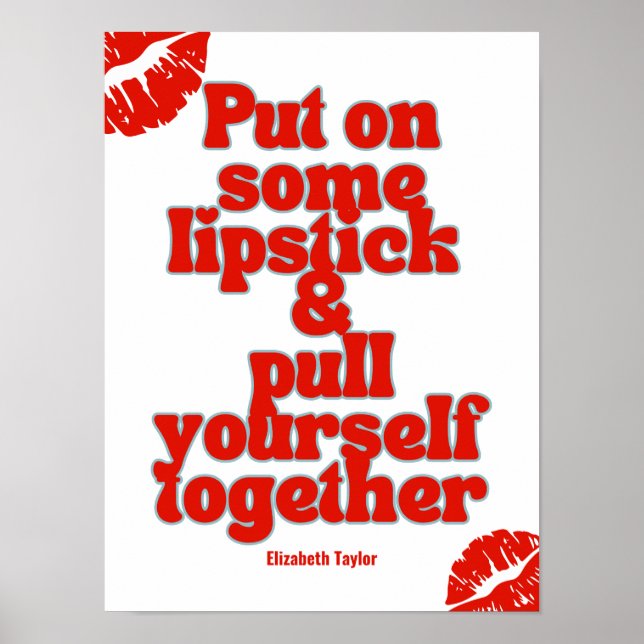 Elizabeth Taylor Motivierend Zitate Poster (Vorne)