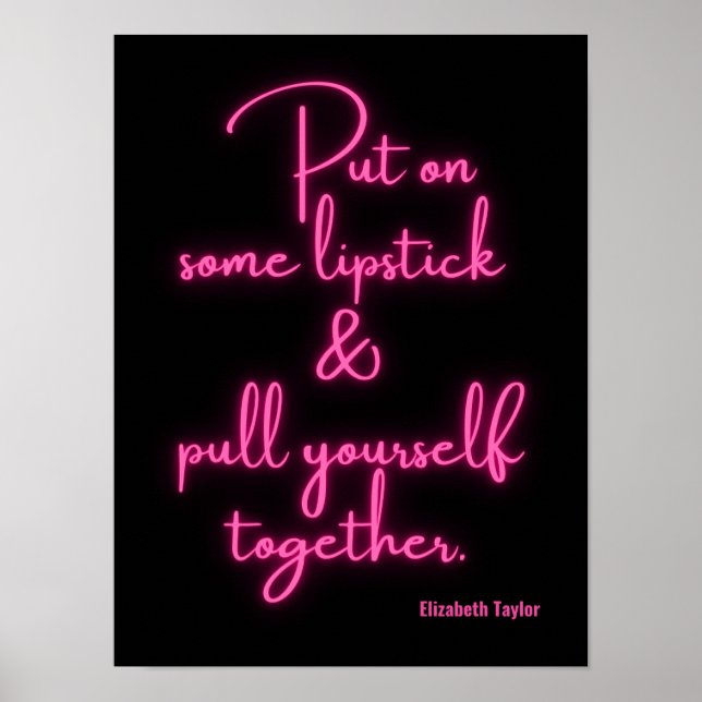 Elizabeth Taylor Motivierend Zitate Poster (Vorne)
