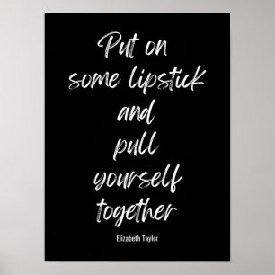 Elizabeth Taylor Motivierend Zitate Poster