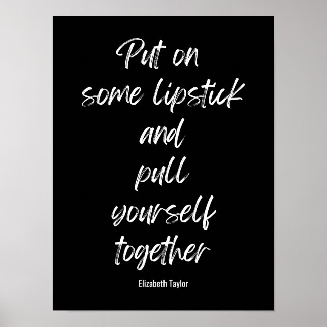 Elizabeth Taylor Motivierend Zitate Poster (Vorne)