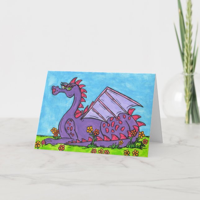 Elizabeth the Dragon Grußkarten Karte (Vorderseite)