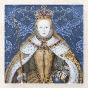 Elizabeth Tudor, Königin von England Glasuntersetzer