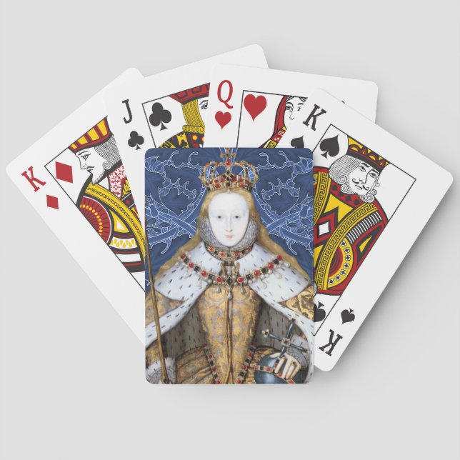 Elizabeth Tudor, Königin von England Spielkarten (Rückseite)