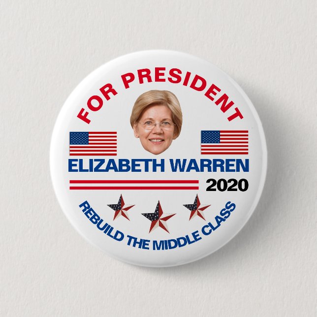 Elizabeth Waren 2020 Button (Vorderseite)