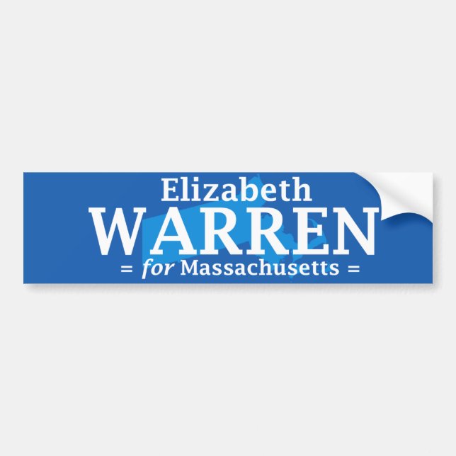 Elizabeth Waren für Massachusetts Autoaufkleber (Vorne)