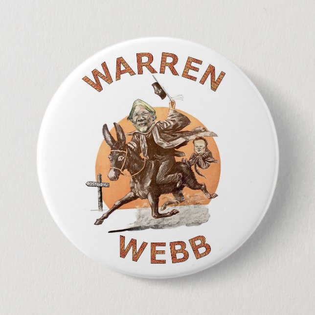 Elizabeth Waren und Jim Webb im Jahre 2016 Button (Vorderseite)