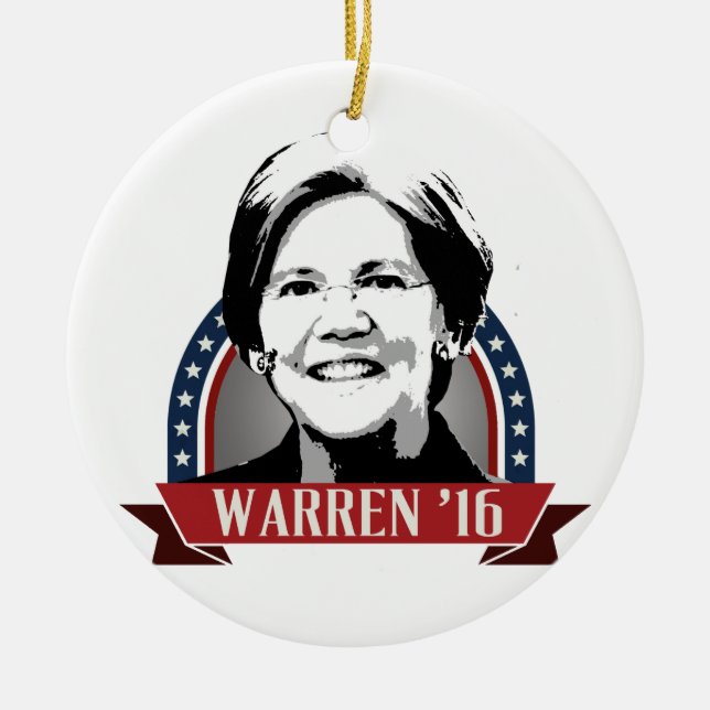 ELIZABETH WAREN, ZUM VON VON IM JAHRE 2016-2016 KERAMIKORNAMENT (Vorne)