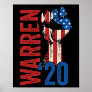 Elizabeth Warren 2020 für Präsident Vintag Resist Poster