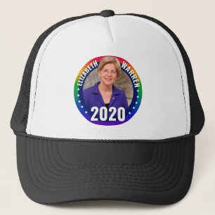 Elizabeth Warren 2020 - Gay Pride Rainbow Truckerkappe
