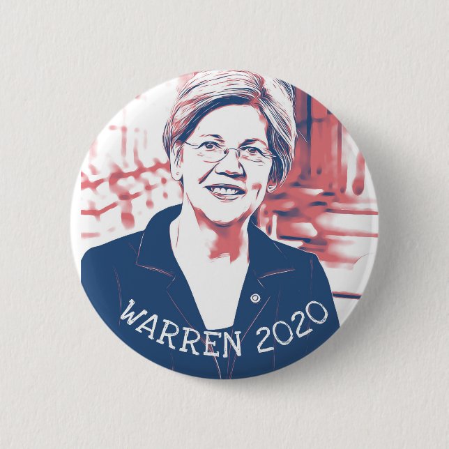 ELIZABETH WARREN 2020 Präsidentschaftswahl Button (Vorderseite)