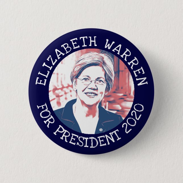 ELIZABETH WARREN 2020 Präsidentschaftswahl Button (Vorderseite)