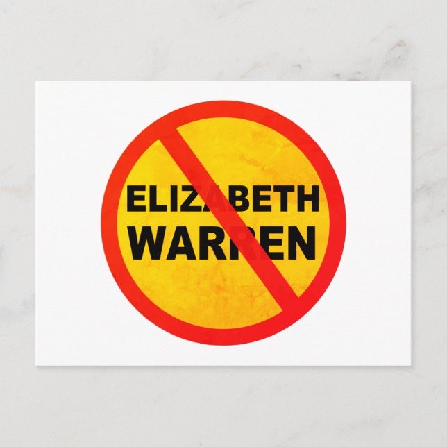 Elizabeth Warren für den Präsidenten Anti-Popular Postkarte (Vorderseite)