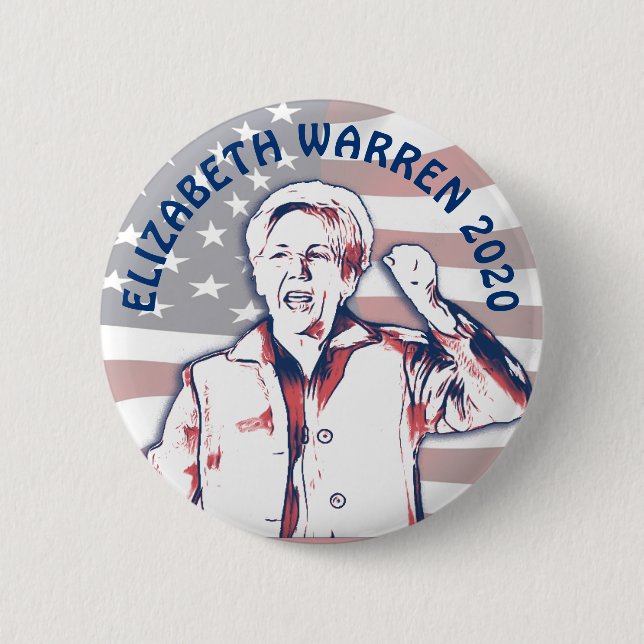 Elizabeth Warren für die Präsidentschaftswahl 2020 Button (Vorderseite)