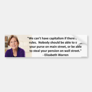 Elizabeth Warren - Kapitalismus Autoaufkleber