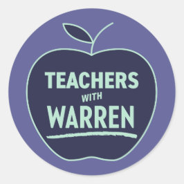 Elizabeth Warren - Lehrer bei Warren Runder Aufkleber