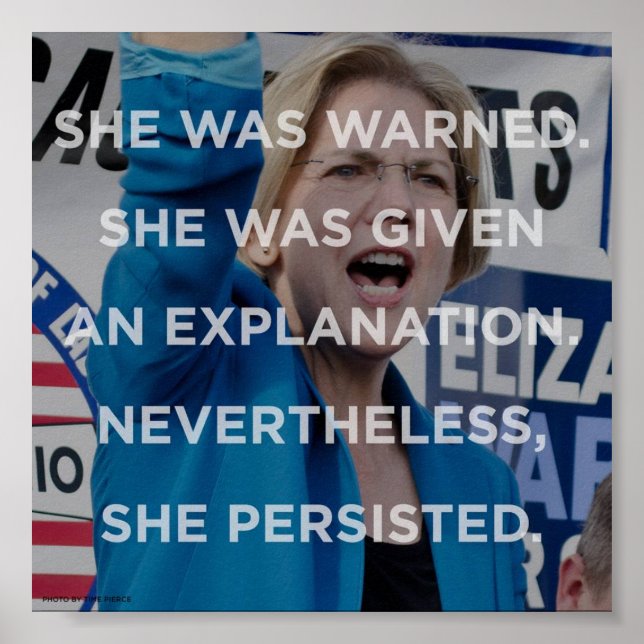 Elizabeth warren néanmoins elle a persisté poster (Devant)