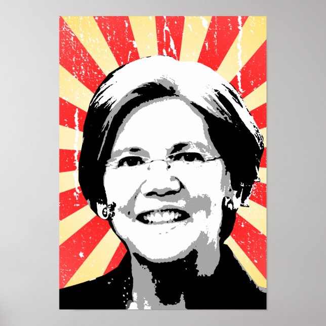 Elizabeth Warren Portrait Poster (Vorne)