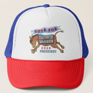 Elizabeth Warren Präsident 2020 Demokrat Donkey Truckerkappe