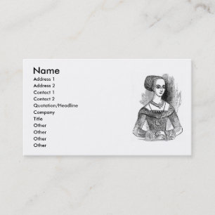 Elizabethan Closing Business Card Visitenkarte