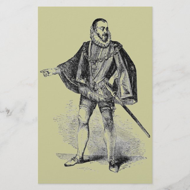 Elizabethan Clothing Briefpapier (Vorderseite)