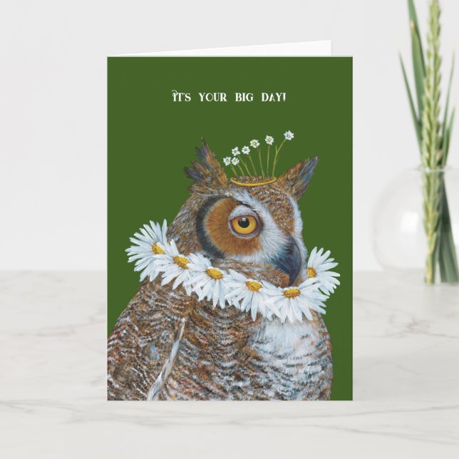 Elizabethan Owl Big-Day-Karte Karte (Vorderseite)