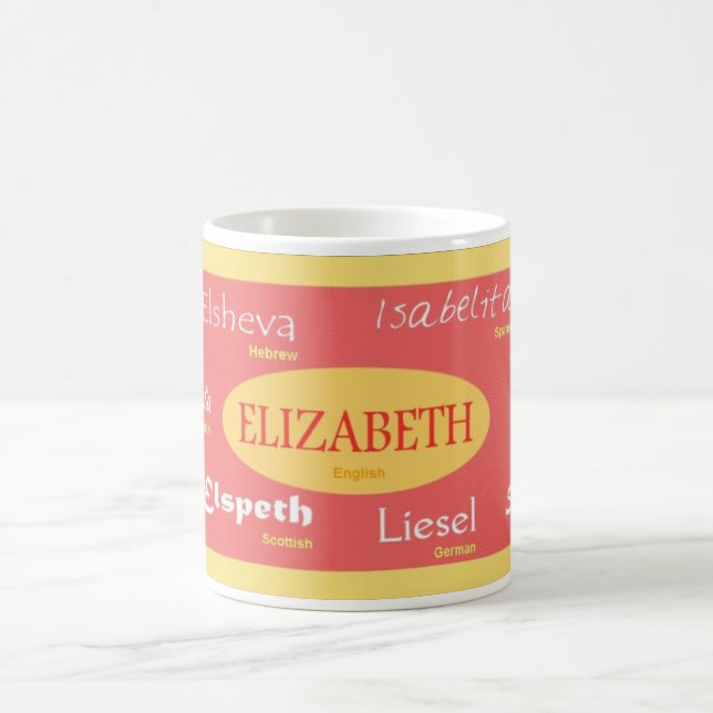 Elizabethinternationale NamensTasse Kaffeetasse (Mittel)