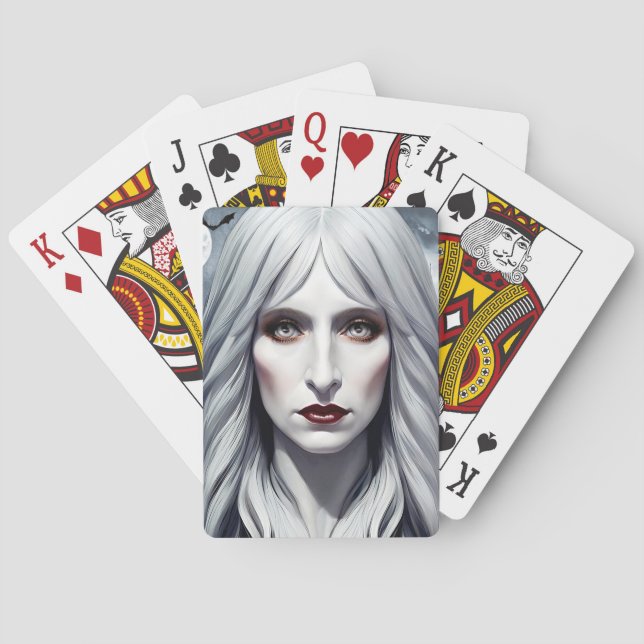 Elizavella Vampire Witch Woman Fantasy Dark Art Spielkarten (Rückseite)