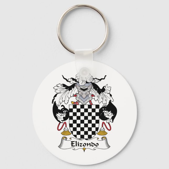 Elizondo-Familienwappen Schlüsselanhänger (Vorderseite)