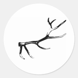 Elk Antler Runder Aufkleber