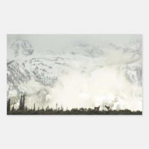 Elk at Grand Teton National Park Fotografy Rechteckiger Aufkleber