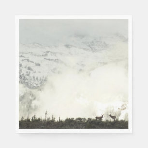 Elk at Grand Teton National Park Fotografy Serviette
