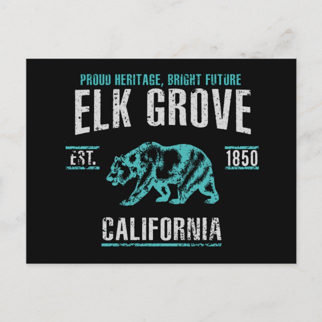 Elk Grove Postkarte (Vorderseite)