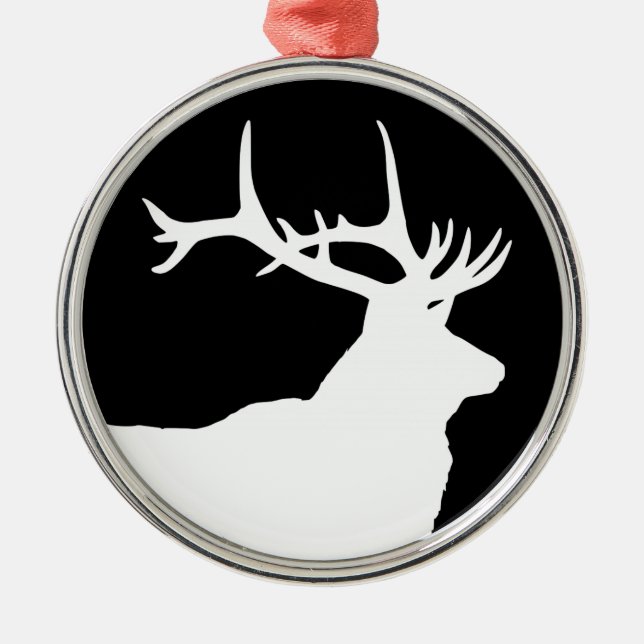 Elk Head Ornament Aus Metall (Vorne)