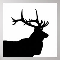 Elk Head Silhouette