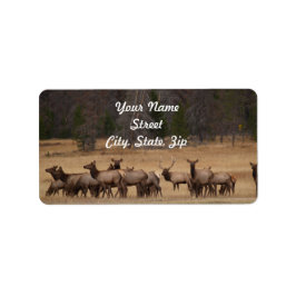 Elk Herd Address Sticker Adressaufkleber